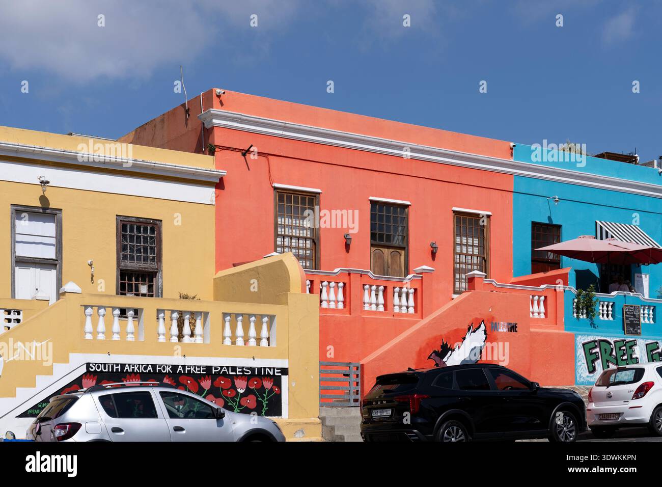 Wale Street dans le quartier de Bo Kaap au Cap Centre, Afrique du Sud Banque D'Images