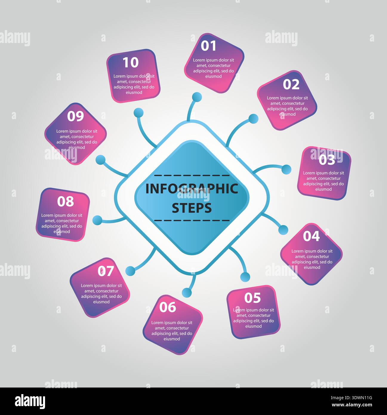 Étapes abstraites Infographie, conception modifiable vectorielle, peut être utilisé pour la conception d'affaires ou de présentation. Illustration de Vecteur