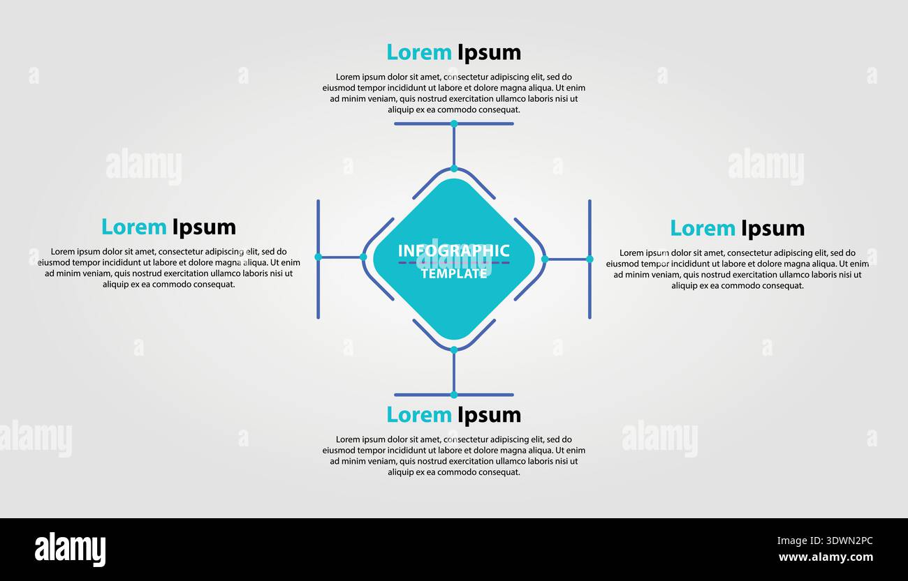 Modèle infographique simple, conception modifiable vectorielle, peut être utilisé pour la conception d'entreprise ou de présentation. Illustration de Vecteur