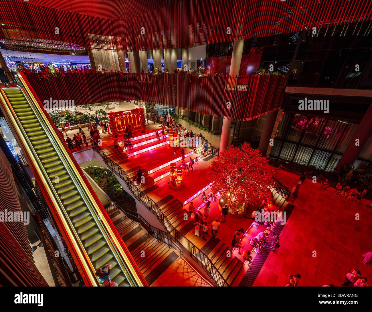 Brisbane, Queensland, Australie - 21 février 2026 : cheval de feu chinois du nouvel an au casino Star Banque D'Images