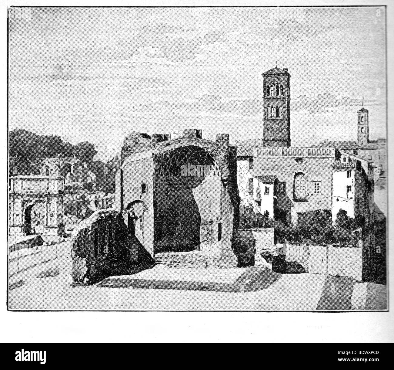 Temple de Vénus et Rome photographie du XIXe siècle Banque D'Images