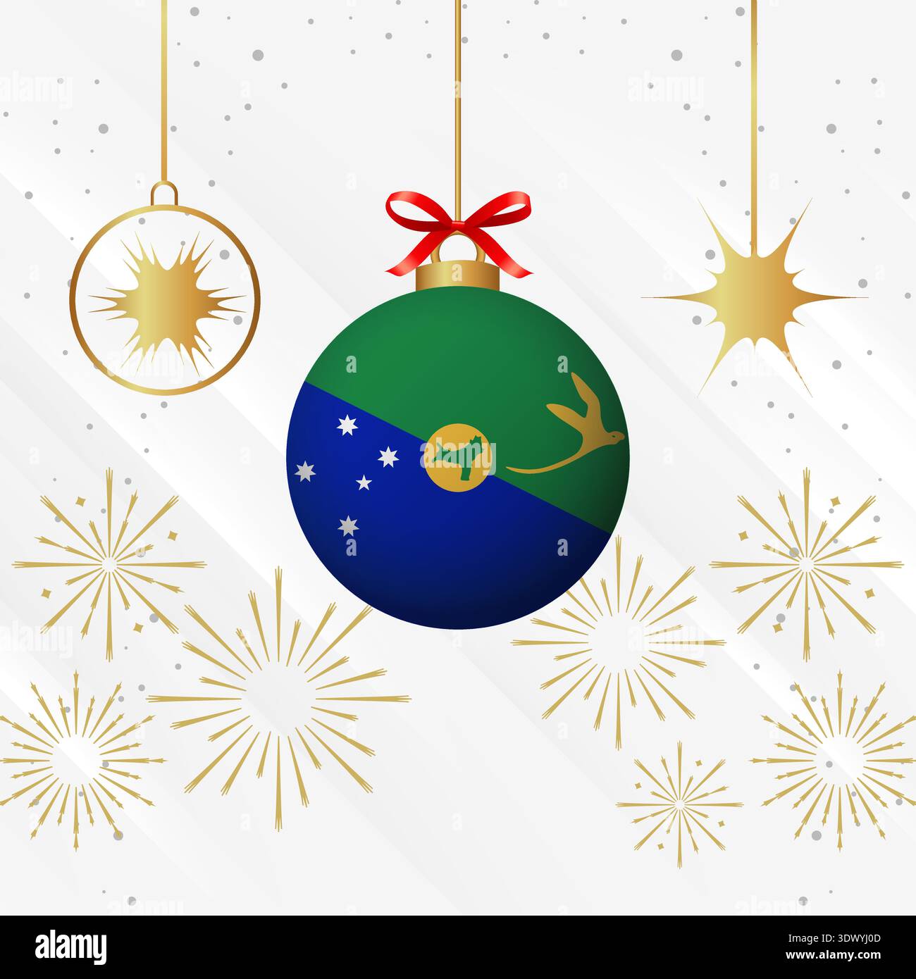Ornements de boule de Noël célébration du drapeau de l'île de Noël, conception modifiable vectorielle, peut être utilisé pour la conception d'affaires ou de présentation. Illustration de Vecteur