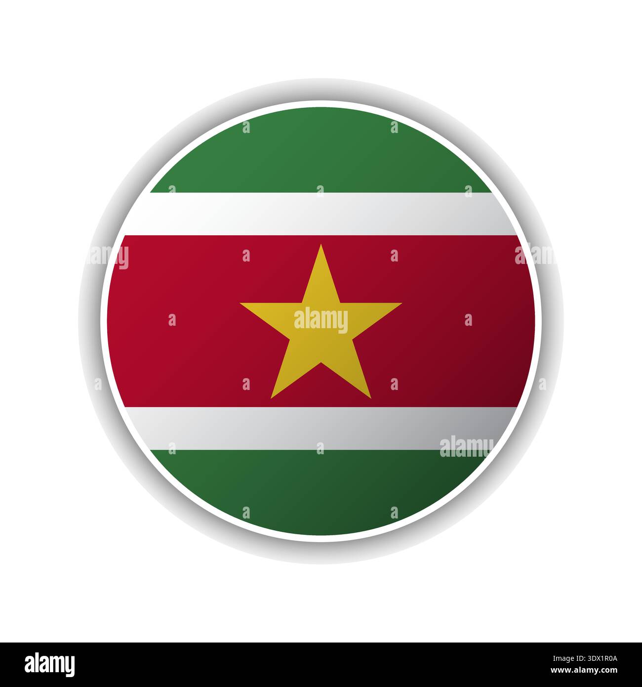 Icône de drapeau de cercle abstrait Suriname, conception modifiable vectorielle, peut être utilisée pour la conception d'affaires ou de présentation. Illustration de Vecteur