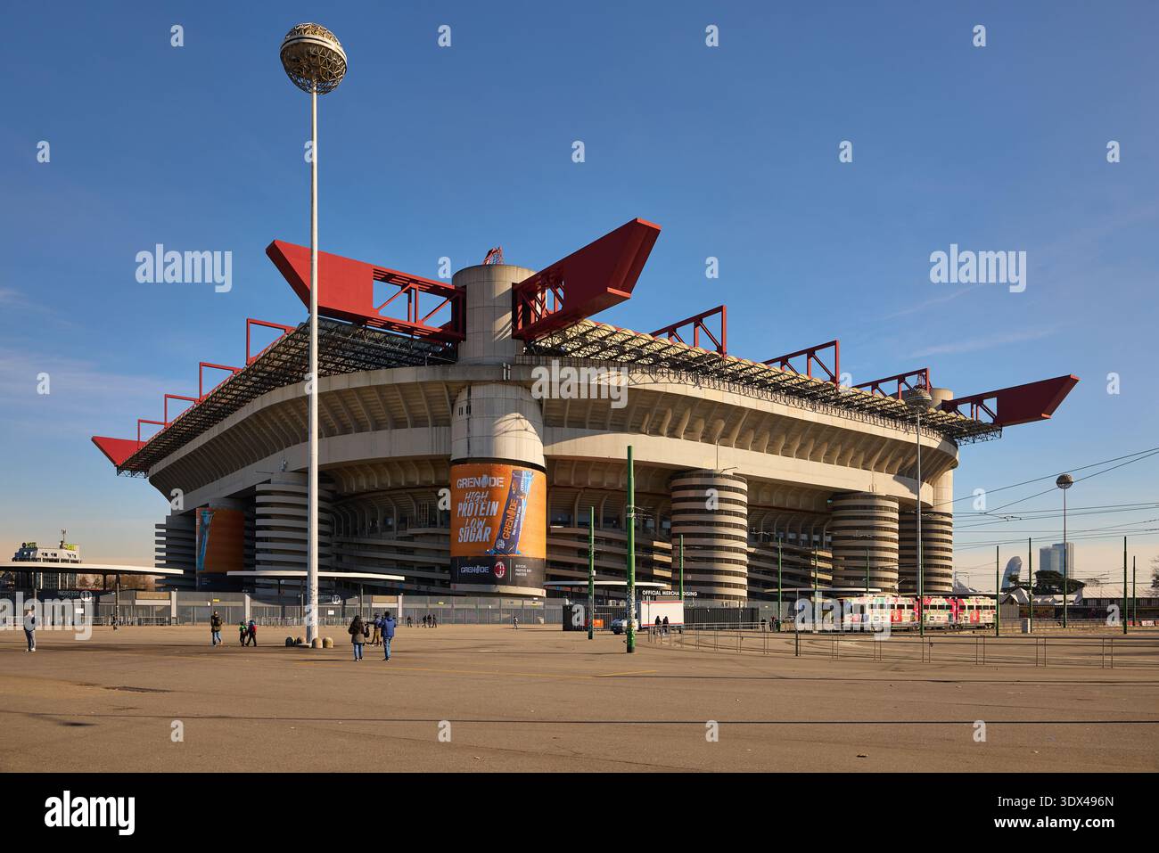 Milan Italie, stade San Siro, Stadio Giuseppe Meazza. Accueille les clubs de football professionnels, AC Milan et Inter Milan Banque D'Images