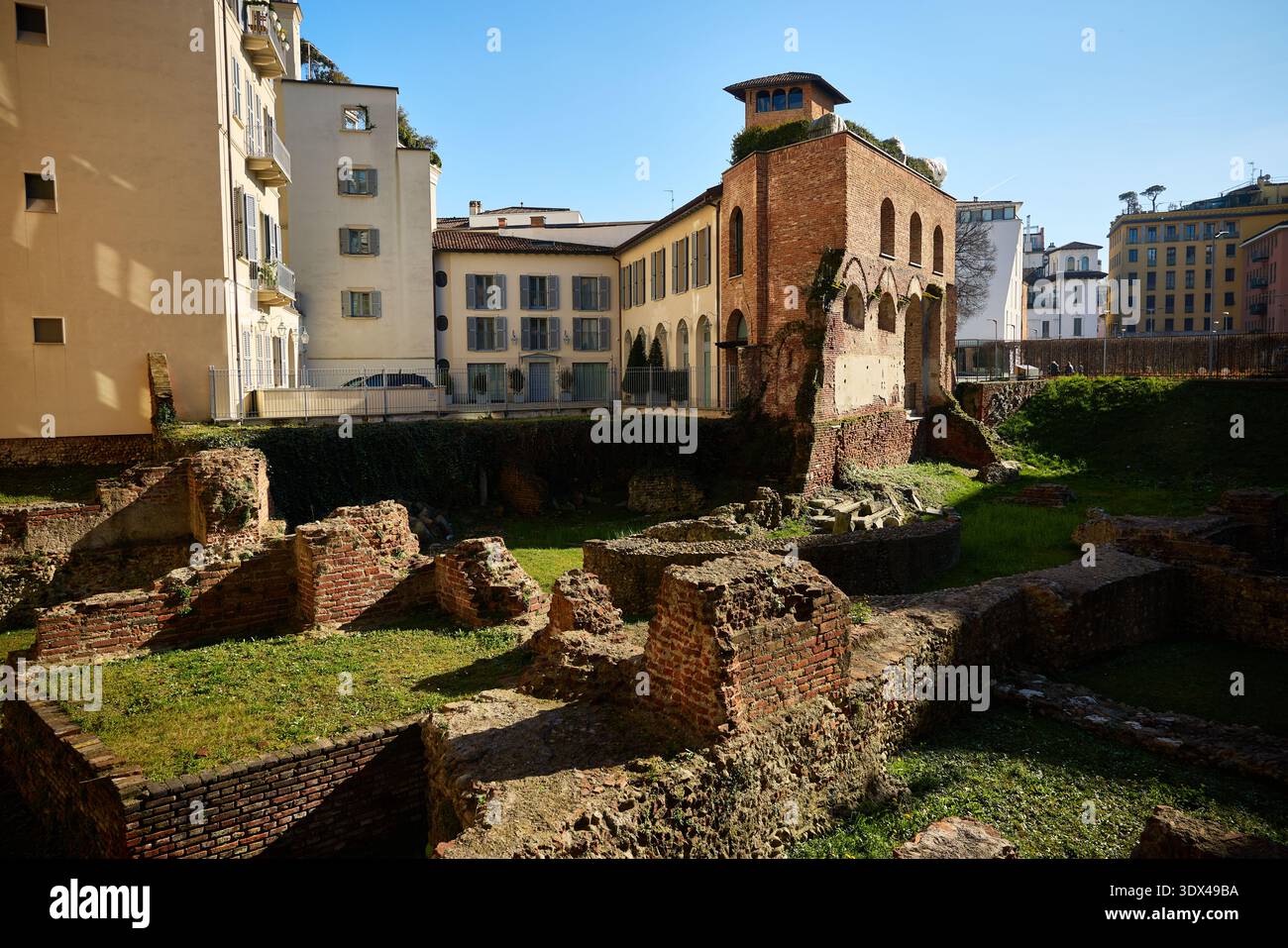 Milan Italie, Palazzo Imperiale di Massimiano est un ancien palais datant du IIIe siècle Banque D'Images