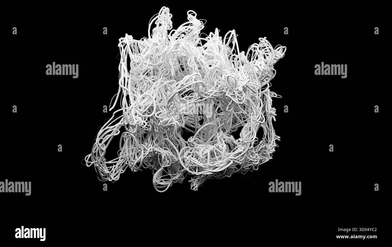 Fibres abstraites 3D. Généré par ordinateur Banque D'Images
