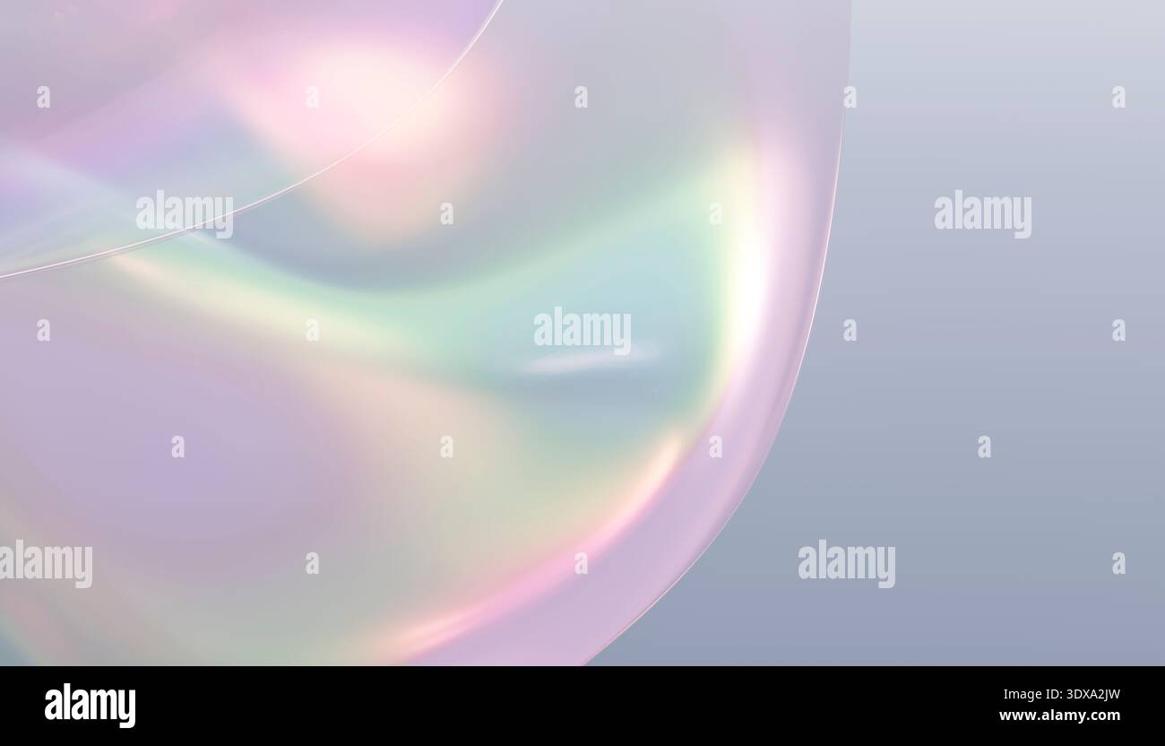Fond holographique abstrait irisé de couleur pastel fluide Banque D'Images