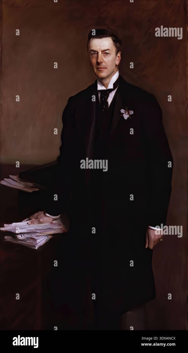 John Singer Sargent Joseph Chamberlain portrait d'homme d'État distingué 1896 Banque D'Images