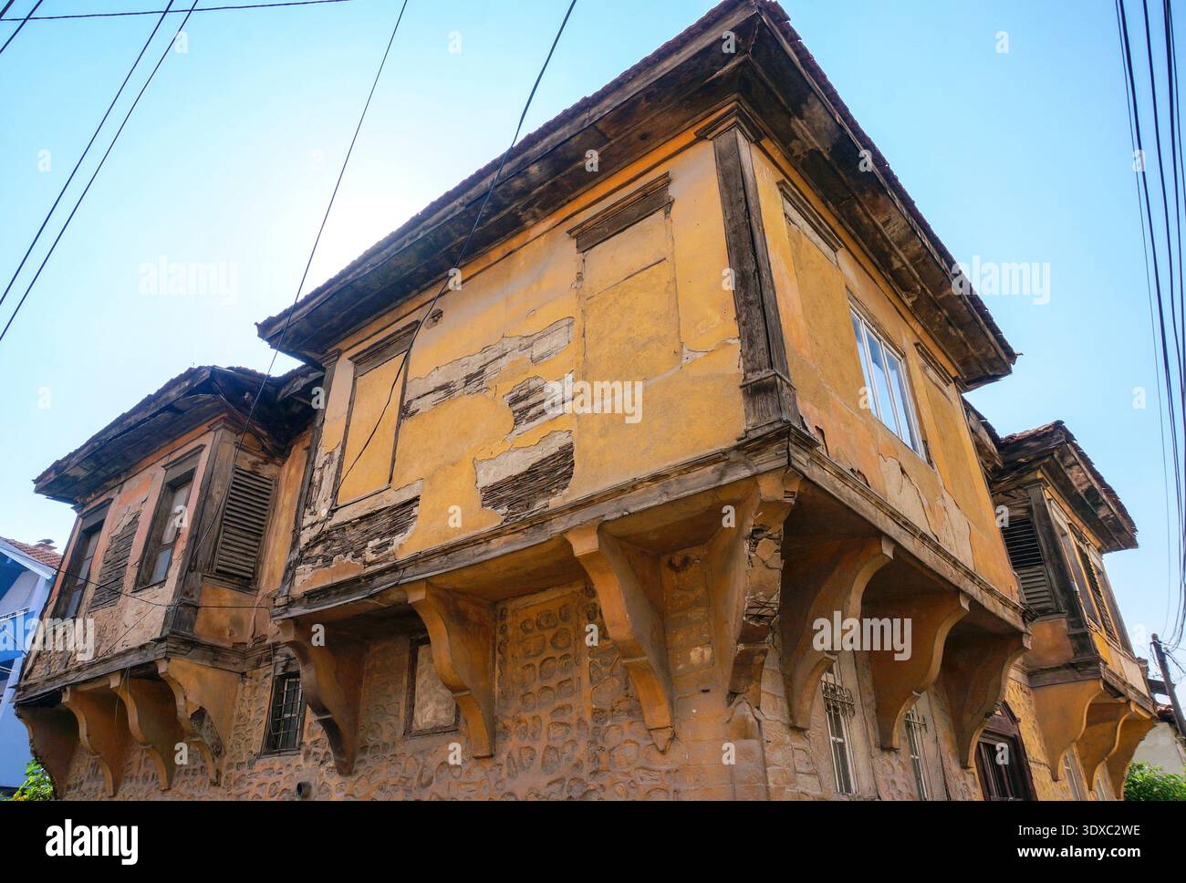 Vieilles maisons de la période ottomane en 2015. Bitola, Macédoine. Banque D'Images