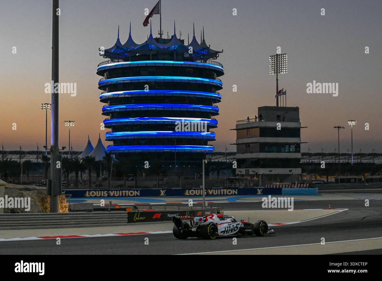 Bahreïn, Sakhir, 20 février 2026, Oliver Bearman, Haas Toyota, pendant les tests F1, Copyright : Marco Talluto Banque D'Images
