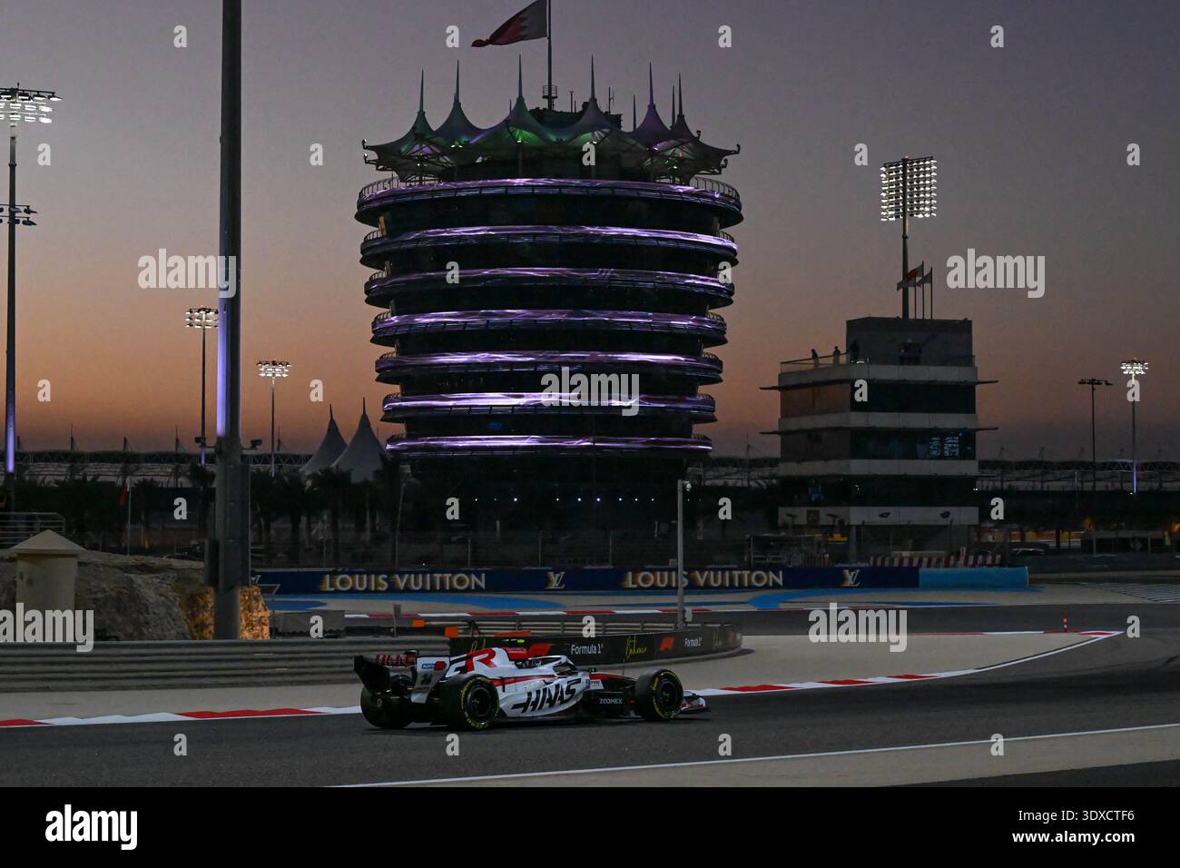 Bahreïn, Sakhir, 20 février 2026, Oliver Bearman, Haas Toyota, pendant les tests F1, Copyright : Marco Talluto Banque D'Images