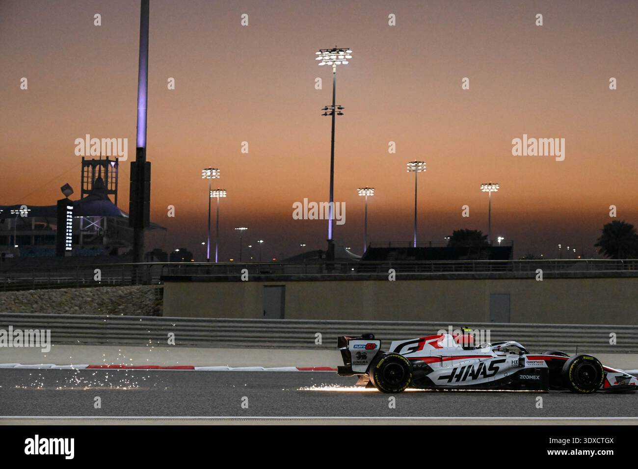 Bahreïn, Sakhir, 20 février 2026, Oliver Bearman, Haas Toyota, pendant les tests F1, Copyright : Marco Talluto Banque D'Images