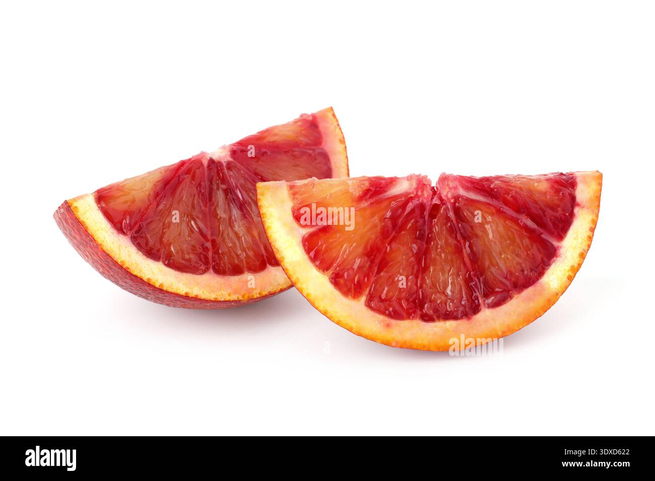 Tranches d'orange sicilienne isolées sur blanc Banque D'Images