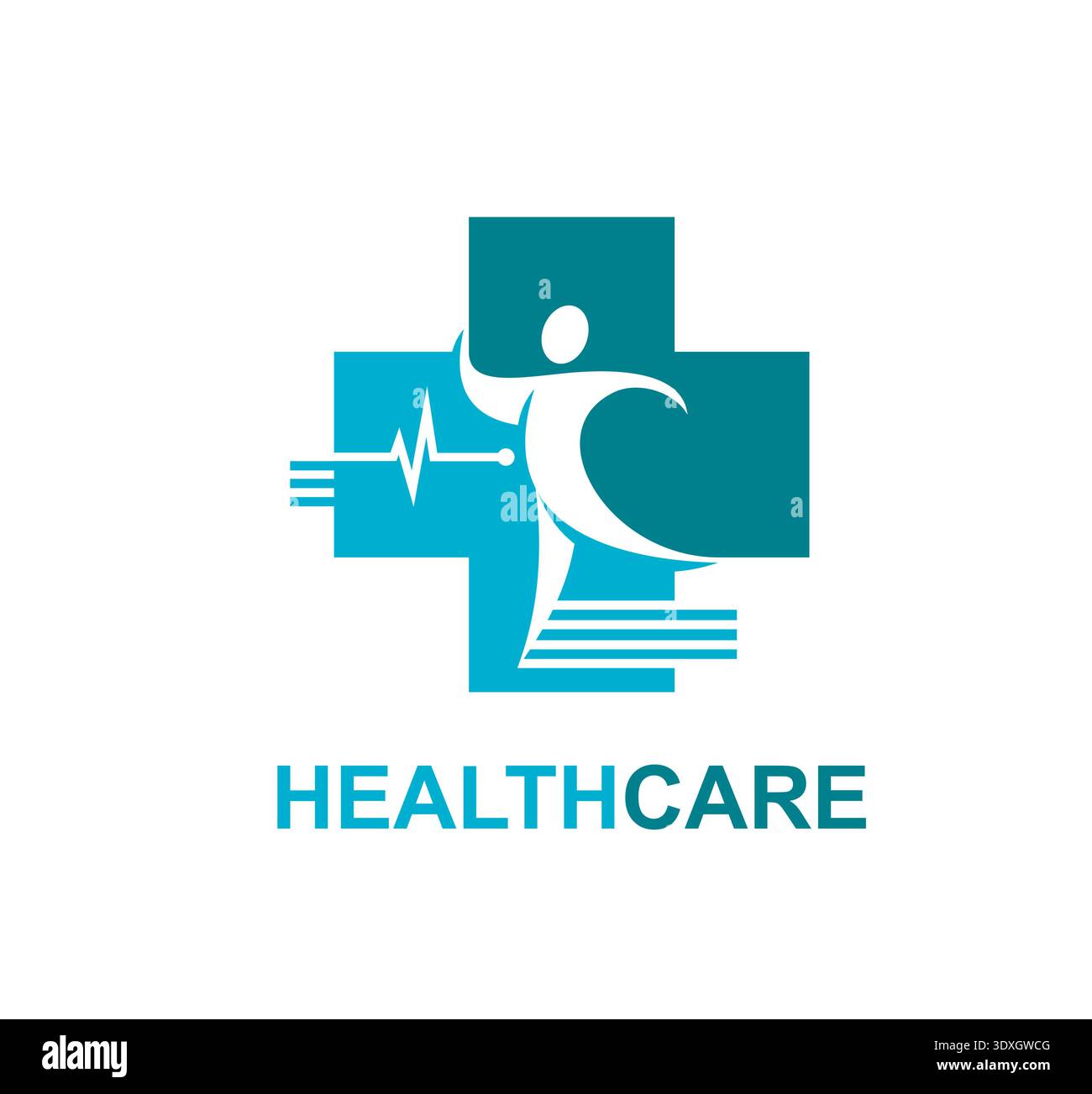 Icône ou symbole abstrait de soins médicaux et de santé Illustration de Vecteur
