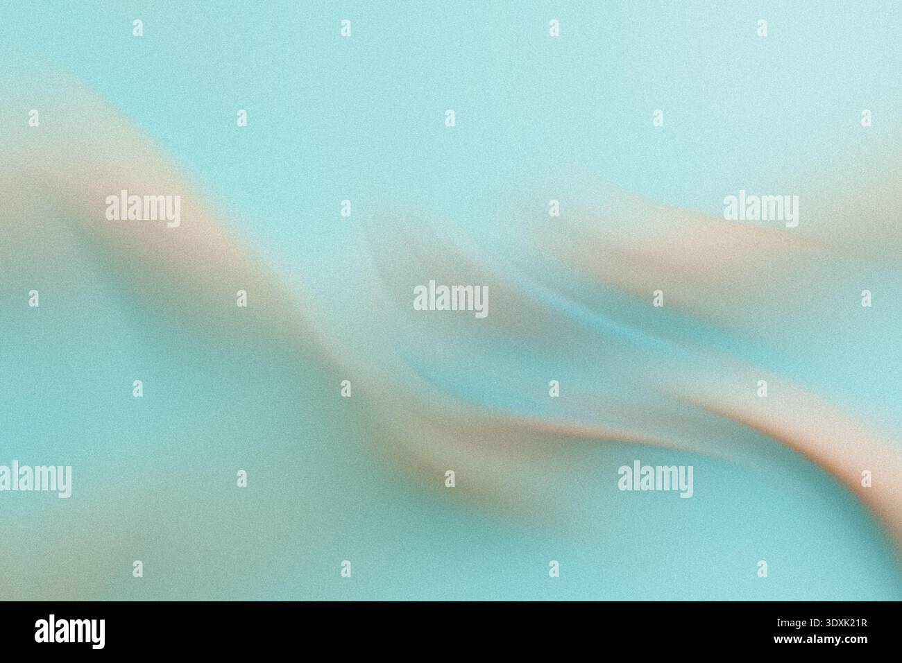 Fond abstrait bleu sarcelle et blanc avec des formes floues créant une sensation apaisante et aérée Banque D'Images