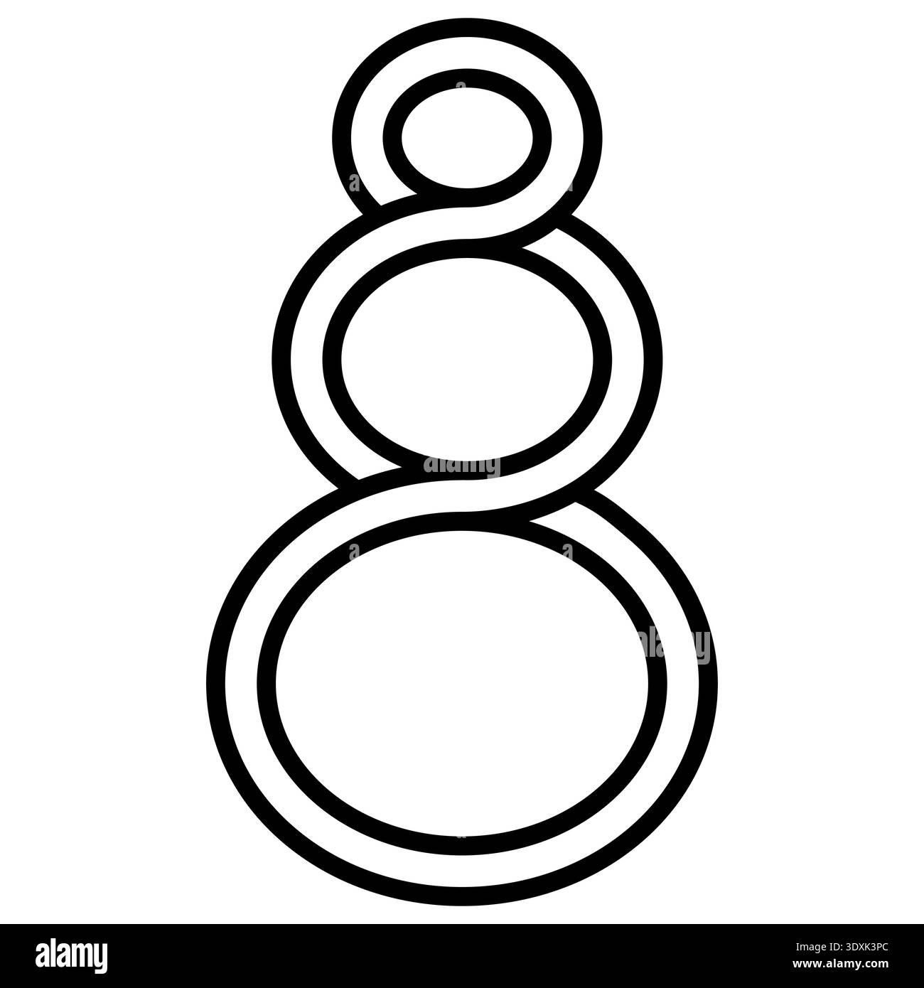 Maori Pikorua Twist Infinity Symbol conception vectorielle culturelle abstraite Illustration de Vecteur