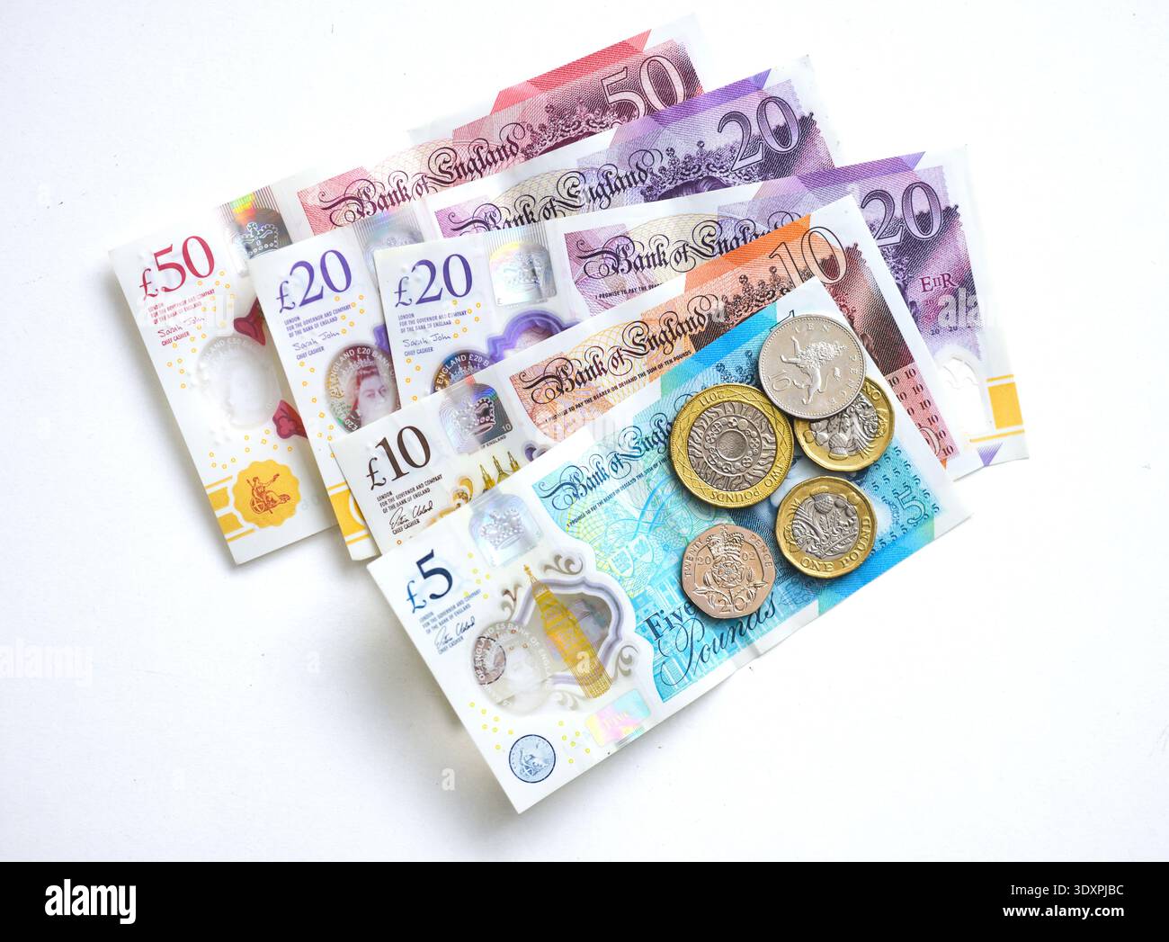 Billets de banque en livre sterling Banque D'Images