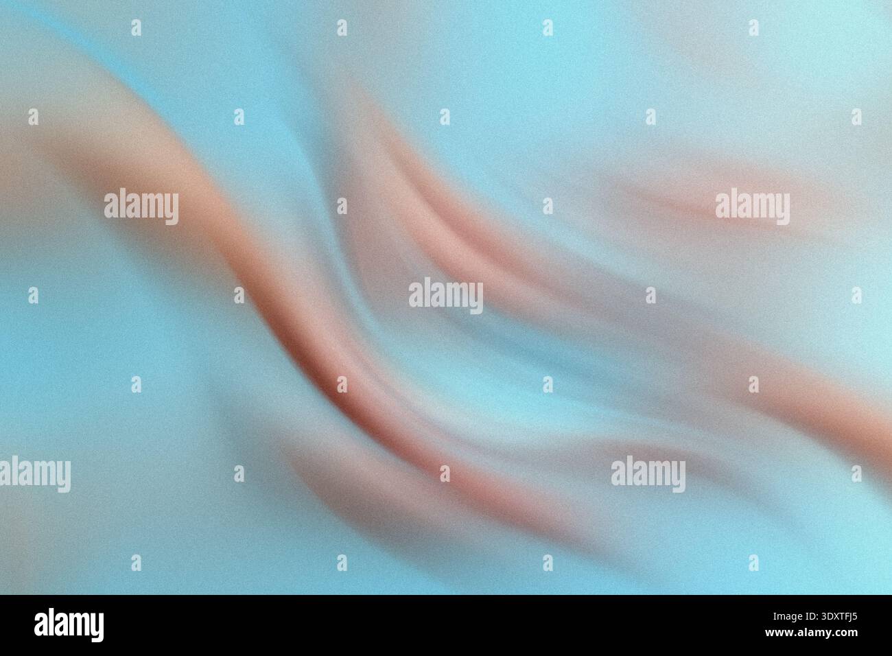 Une image abstraite montrant des formes floues et déformées avec un mélange de couleurs bleu clair et rose Banque D'Images