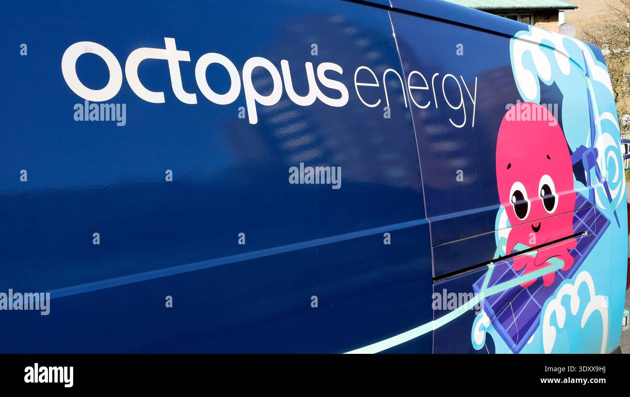 Fourgon Octopus Energy à Brighton, East Sussex, Royaume-Uni Banque D'Images