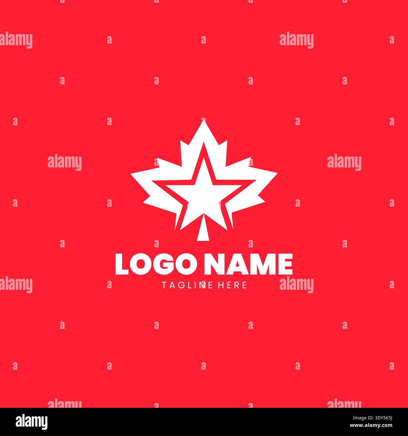 Logo Star Canadian Maple Leaf, dessin vectoriel d'illustration Maple Leaf Illustration de Vecteur