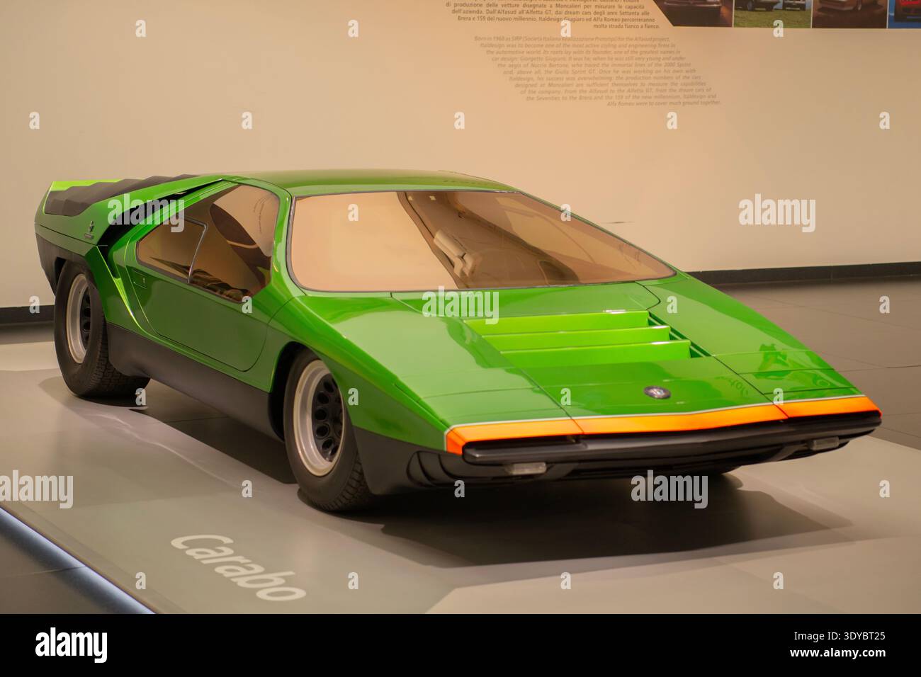 Alfa Romeo Carabo au Musée Alfa Romeo de Milan, Italie Banque D'Images