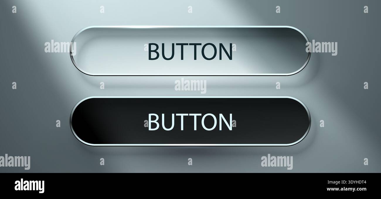 Ensemble de boutons transparents en verre modernes et élégants. Design minimaliste pour les éléments Web ou UI. Illustration vectorielle. Illustration de Vecteur