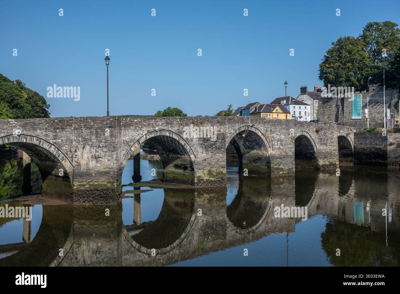 Le cardigan Old Bridge West Wales Banque D'Images