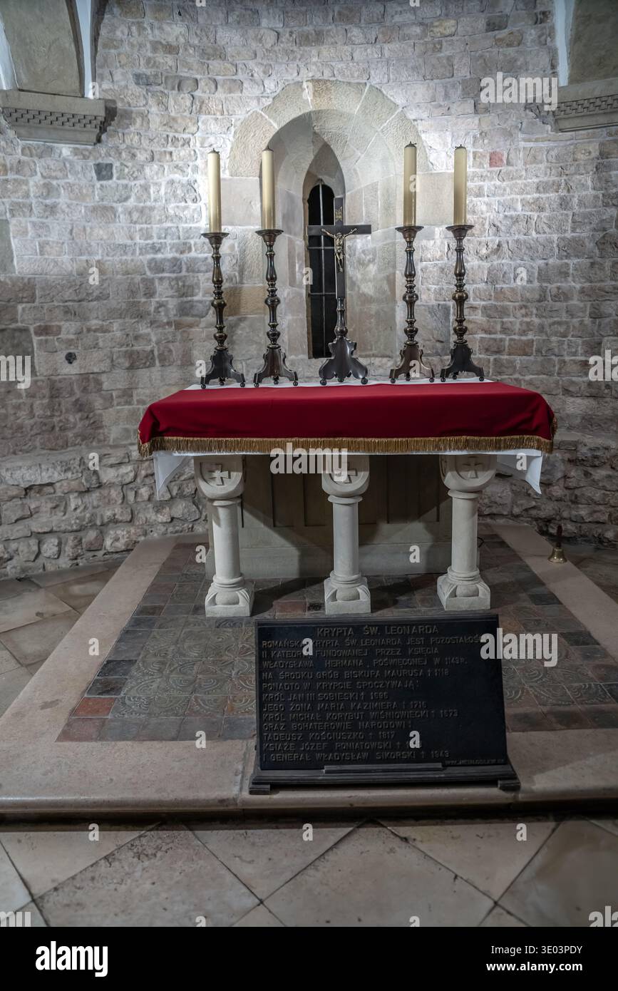 Kraków, Poland, Wawel Cathedral, a constitué Leonard's Crypt ; Leonhardskrypta in der Wawel-Kathedrale ; Cripta de San Leonardo ; krypta św. Leonarda Banque D'Images