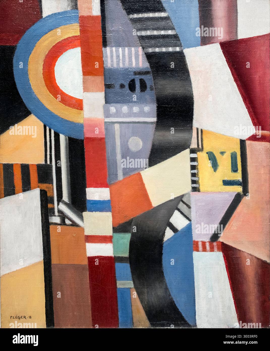 Fernand Leger (1881-1955) le disque, 1918, huile sur toile. Dans la Fondation Basil & Elise Goulandris, Athènes, Grèce Banque D'Images