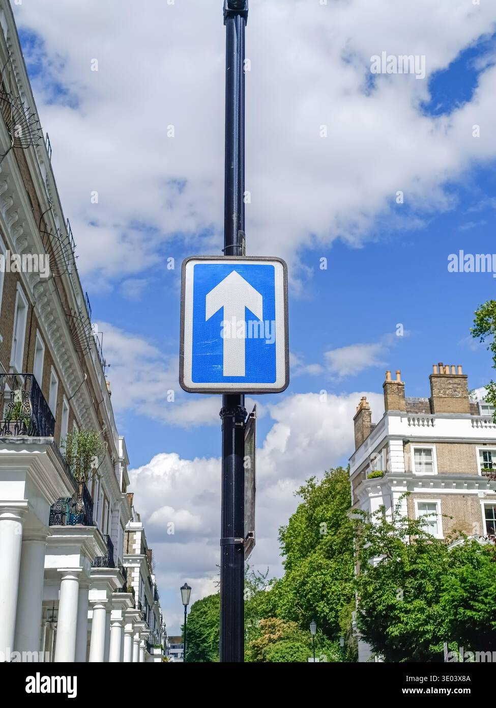 Panneau à sens unique sur City Street à Londres Banque D'Images