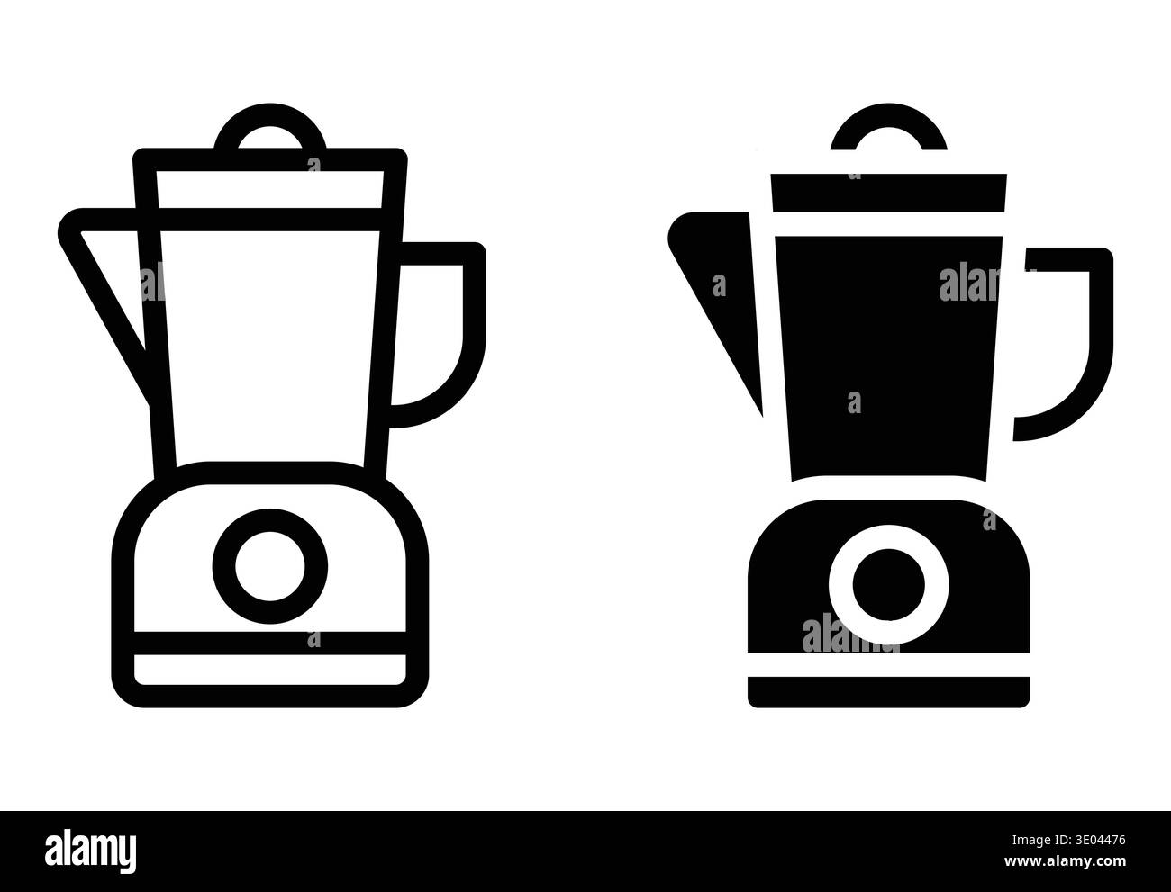 Design minimaliste avec des icônes de blender modernes dans les contours et les styles Unis. Parfait pour représenter les appareils de cuisine dans les recettes et la cuisine mater Illustration de Vecteur