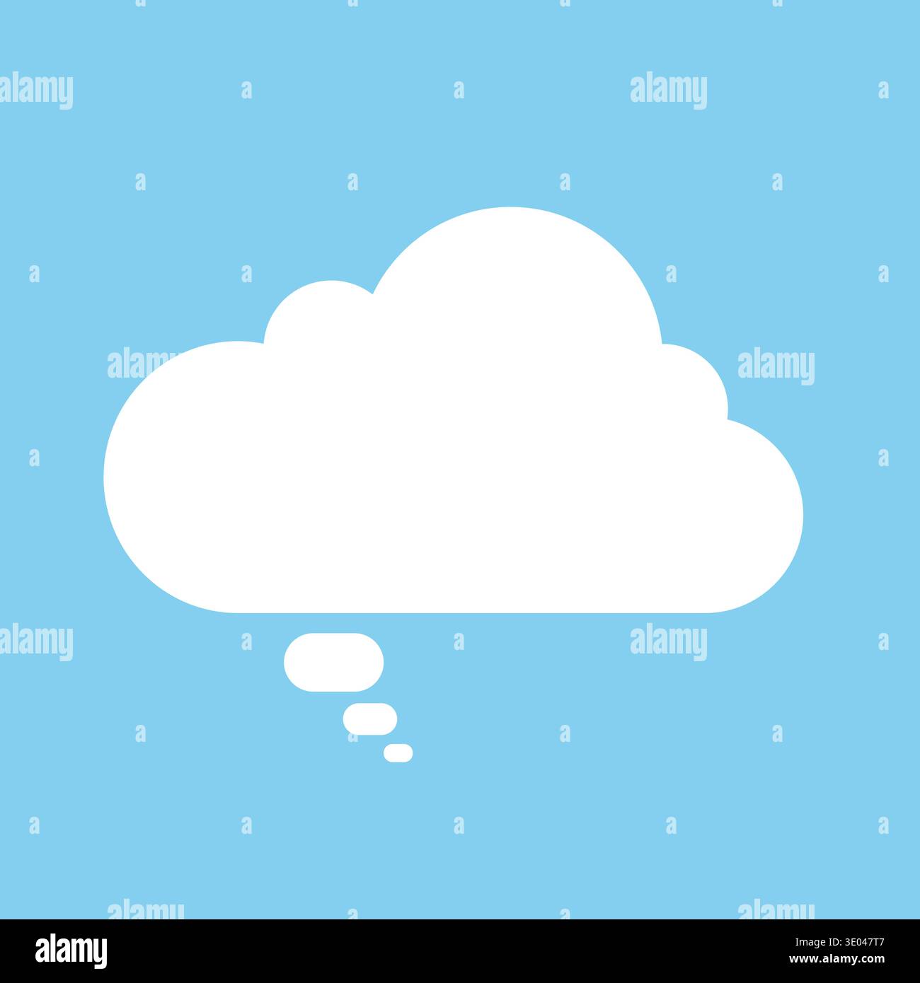 Une bulle de parole sur un fond bleu. Une fenêtre de discussion pour commenter les messages et les bandes dessinées. Illustration de Vecteur