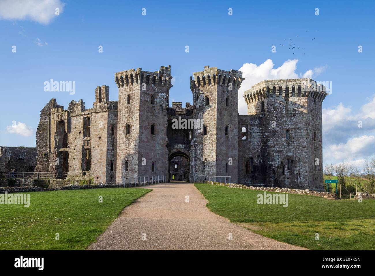 Château de Raglan, Monmouthshire, Wales, UK Banque D'Images