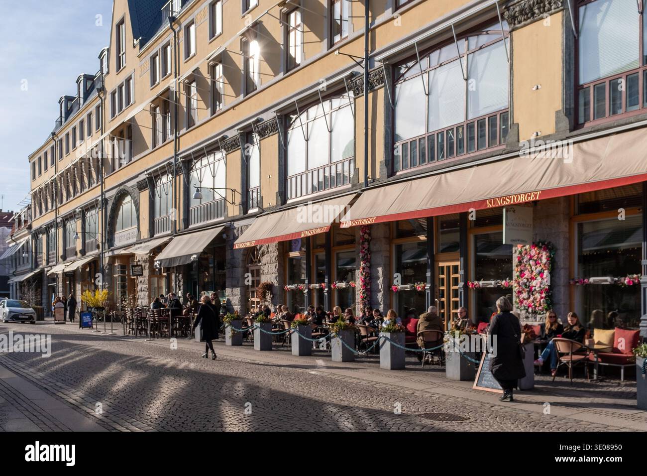 Cafe culture, SODRA Larmgatan, Gothenburg, Suède Banque D'Images