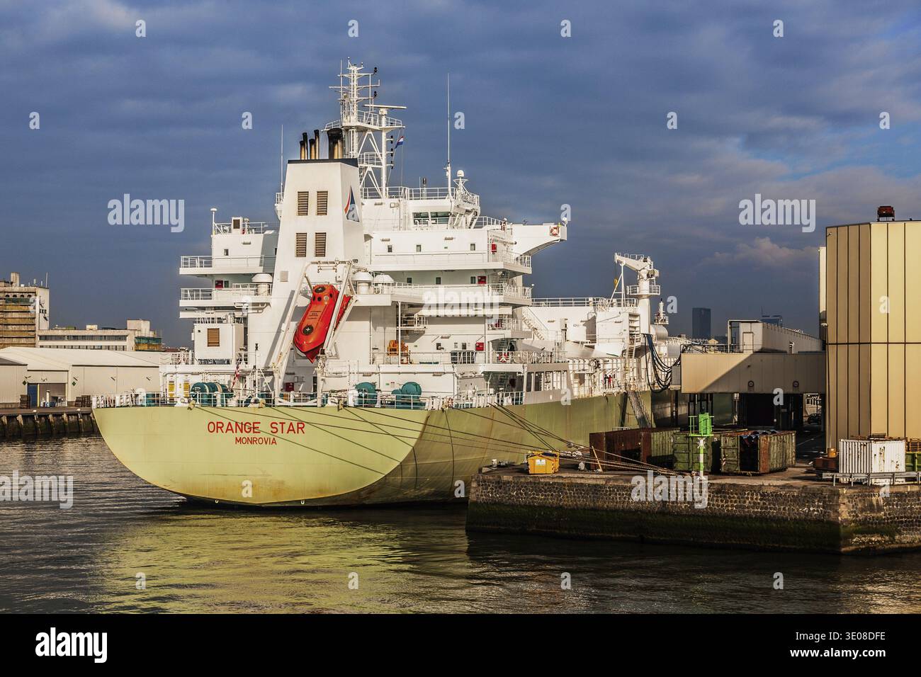 Port de Rotterdam, le plus grand port maritime d'Europe avec chargement de conteneurs sur la Maasvlakte, plaque tournante centrale pour le commerce européen, Rotterdam, pays-Bas Banque D'Images