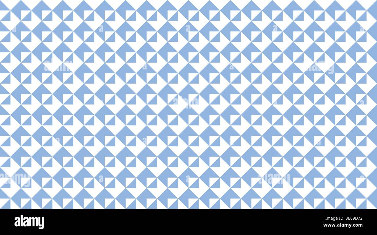 Motif géométrique sans couture avec des triangles bleus et blancs disposés dans une grille propre et rythmique. Ce fond minimaliste tileable est idéal pour mod Illustration de Vecteur
