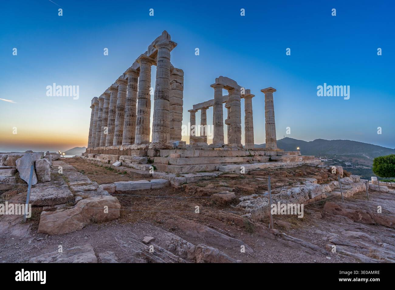 Temple de Poséidon au cap Sounion Banque D'Images