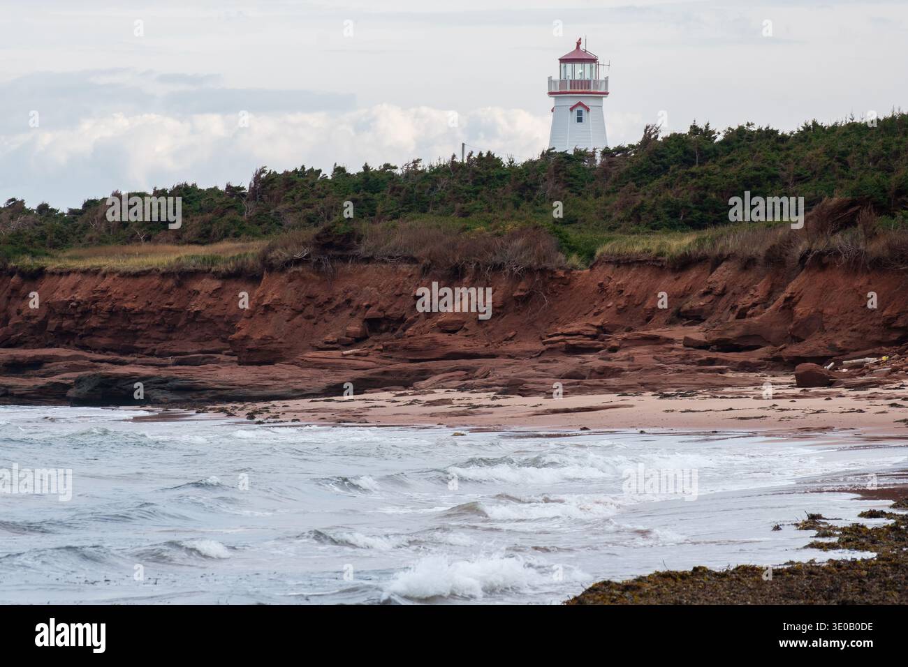 Phare d'East point, Île-du-Prince-Édouard, Canada. Banque D'Images
