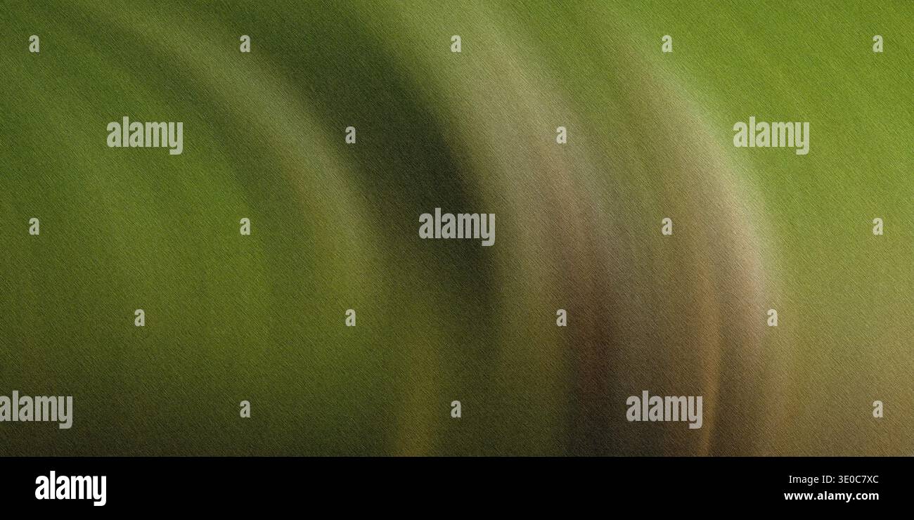 Une image créée numériquement avec un design abstrait flou avec des nuances de vert et de marron, suggérant un mouvement ou un mouvement fluide. Banque D'Images