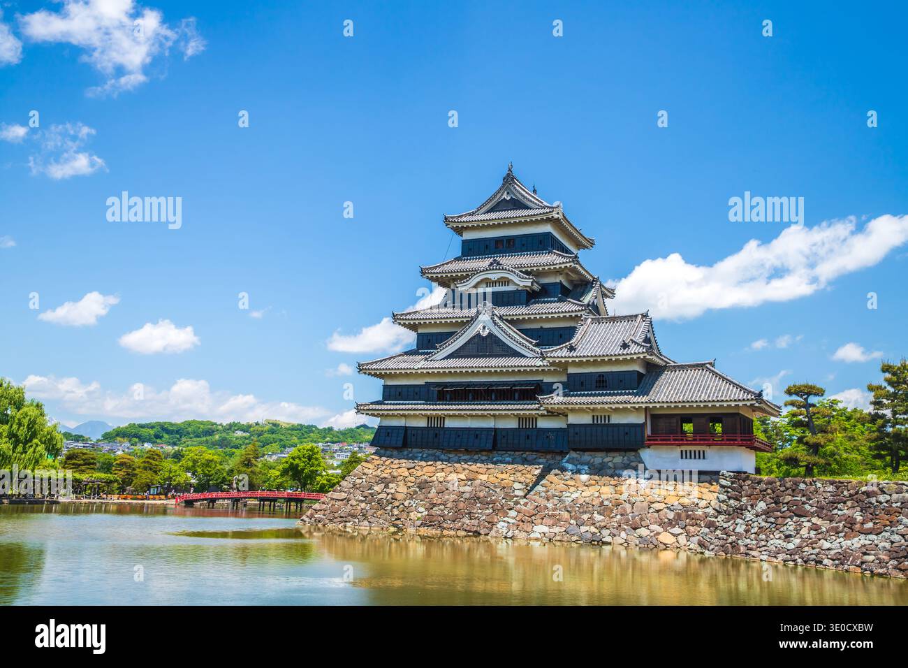 Château de Matsumoto, trésor national de la préfecture de Nagano Banque D'Images