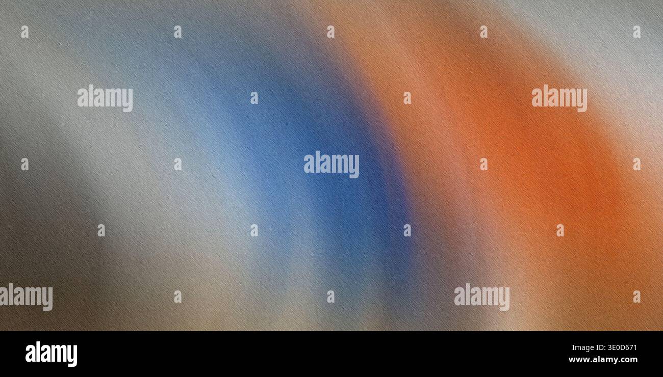 Une image abstraite créée numériquement avec un mélange flou de tons bleu et orange, créant un effet fluide et fluide. Banque D'Images