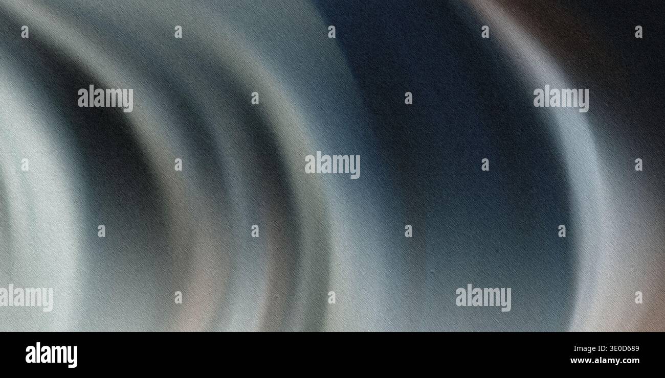 Une image créée numériquement avec un motif flou et tourbillonnant dans des tons de gris et de bleu, créant un effet visuel abstrait et dynamique. Banque D'Images