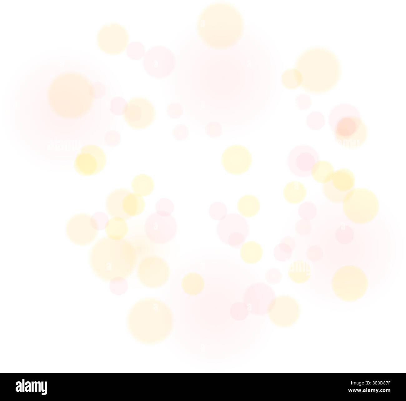 Bokeh translucide doux, taches brillantes, design plat minimal, illustration, style plat, PNG Banque D'Images