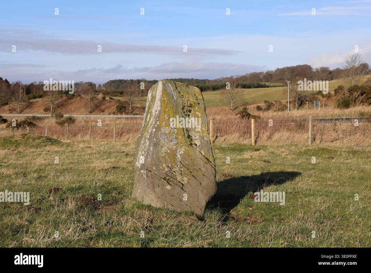 Gleneagles B pierre debout The Blackford Stone Gleneagles Scotland mars 2026 Banque D'Images