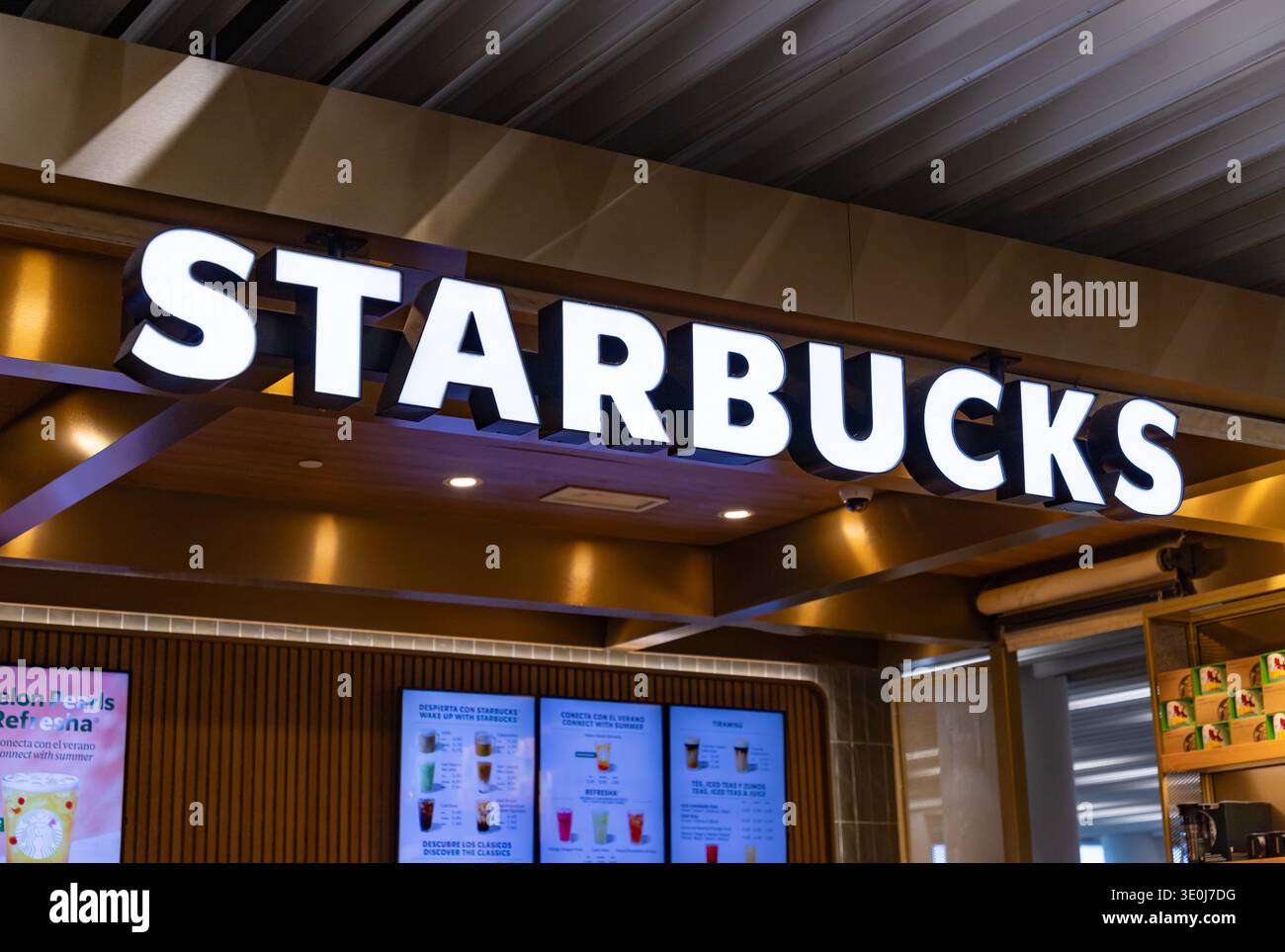 Une image du logo Starbucks. Banque D'Images