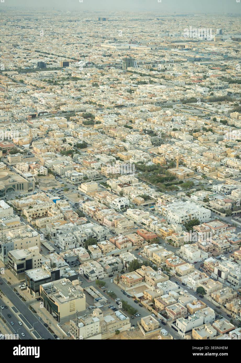 Vue depuis le sommet de la tour Kingdom Centre surplombant Riyad, la capitale de l'Arabie saoudite Banque D'Images