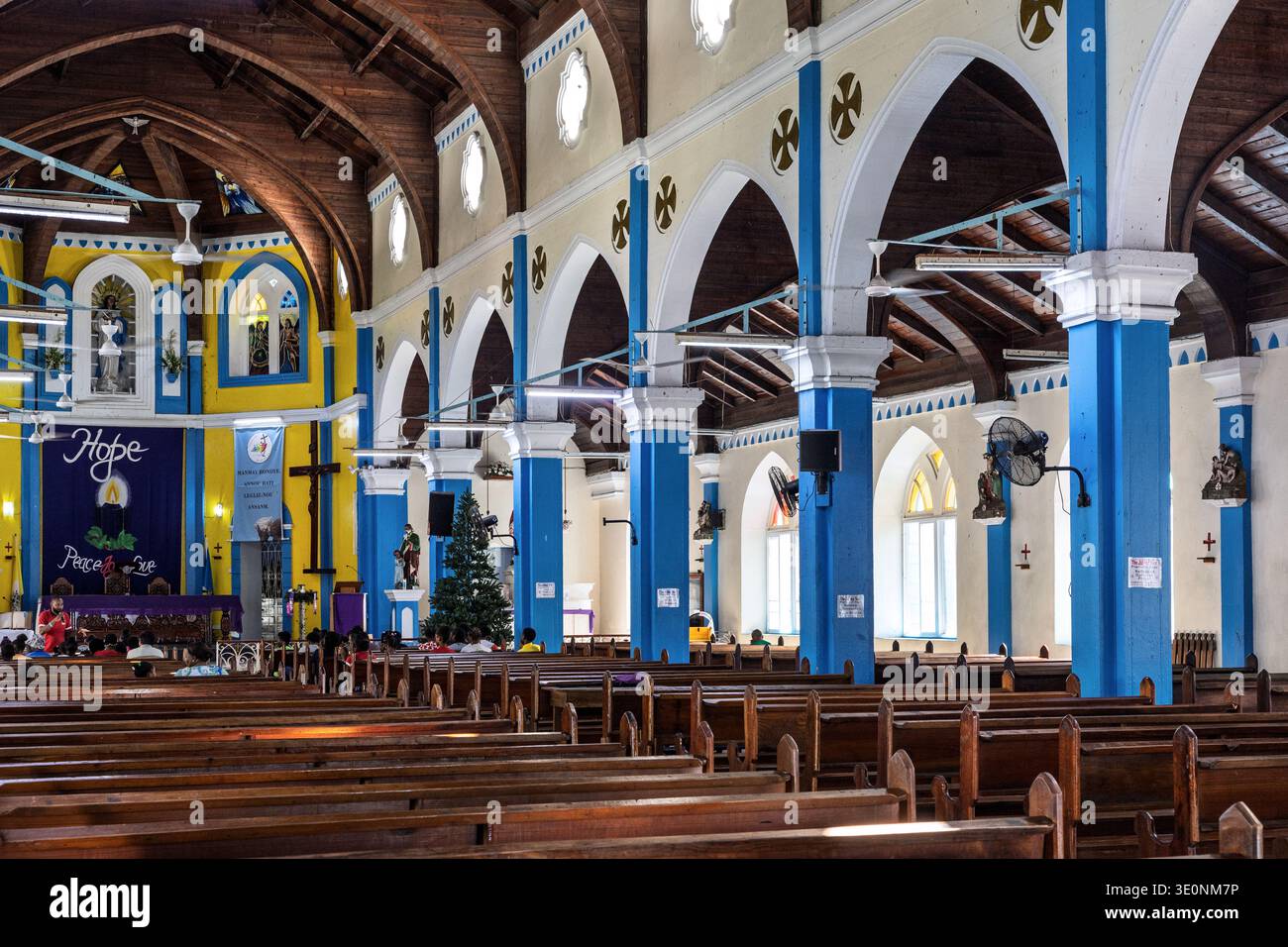 Église catholique romaine, Soufrière, Sainte-Lucie Banque D'Images
