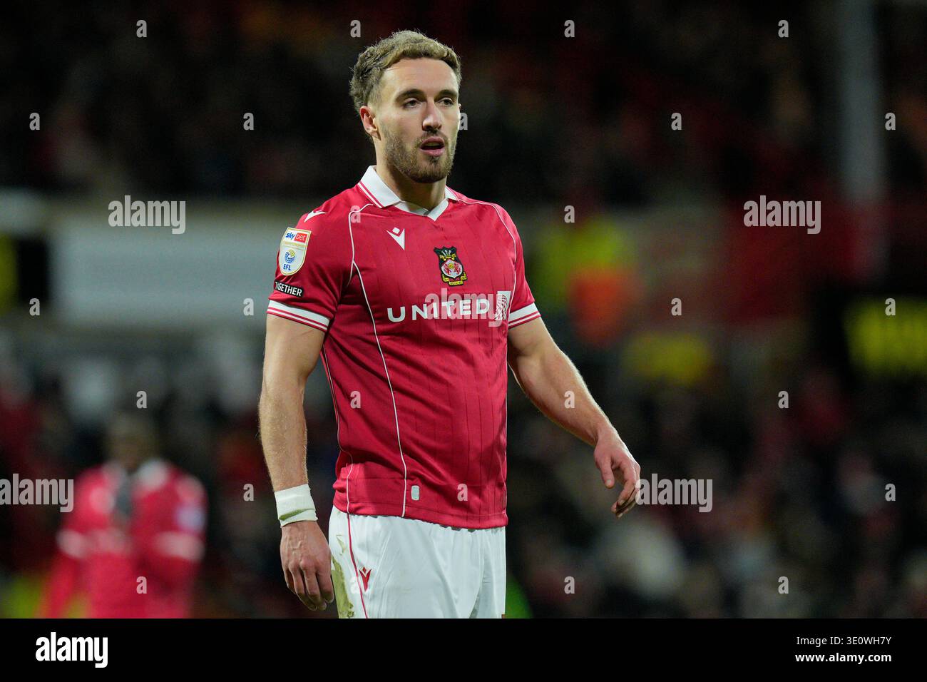 13 mars 2026 ; Stok CAE Ras, Racecourse Ground, Wrexham, pays de Galles; EFL Championship Football, Wrexham contre Swansea City ; Sam Smith de Wrexham Banque D'Images