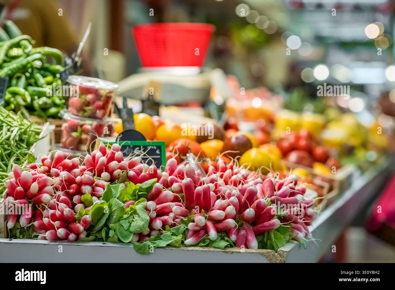 Radis frais et produits biologiques à Banque D'Images
