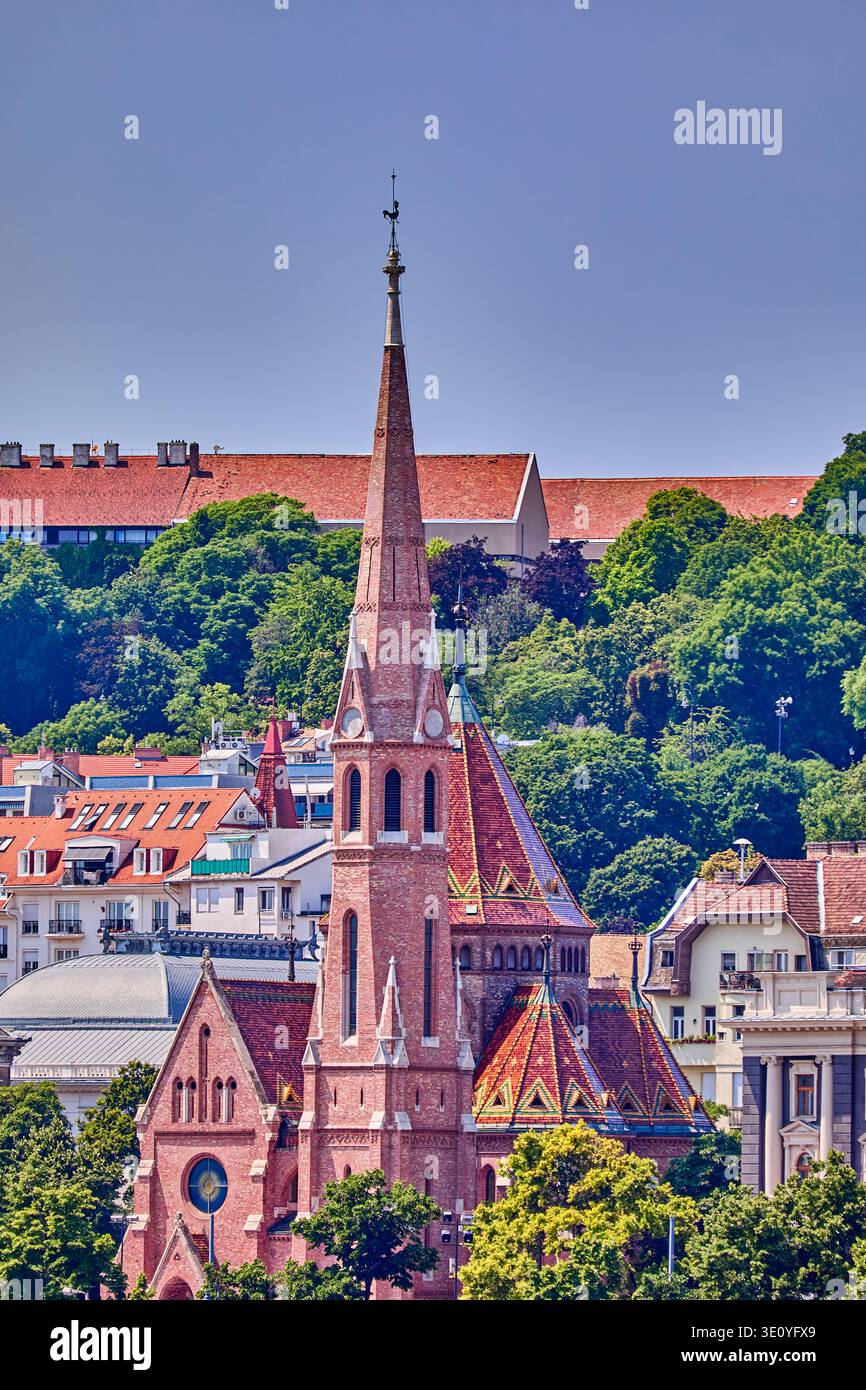 L'église calviniste de Szilagyi Dezso Square Reformed Church est une église protestante de Budapest. Il a été construit par Samu Pecz 1896, Budapest, Hongrie Banque D'Images